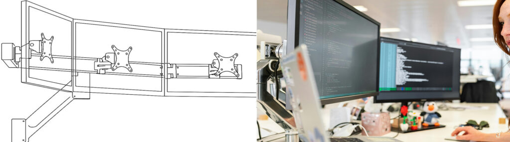office cable management monitorarm monitor holder
